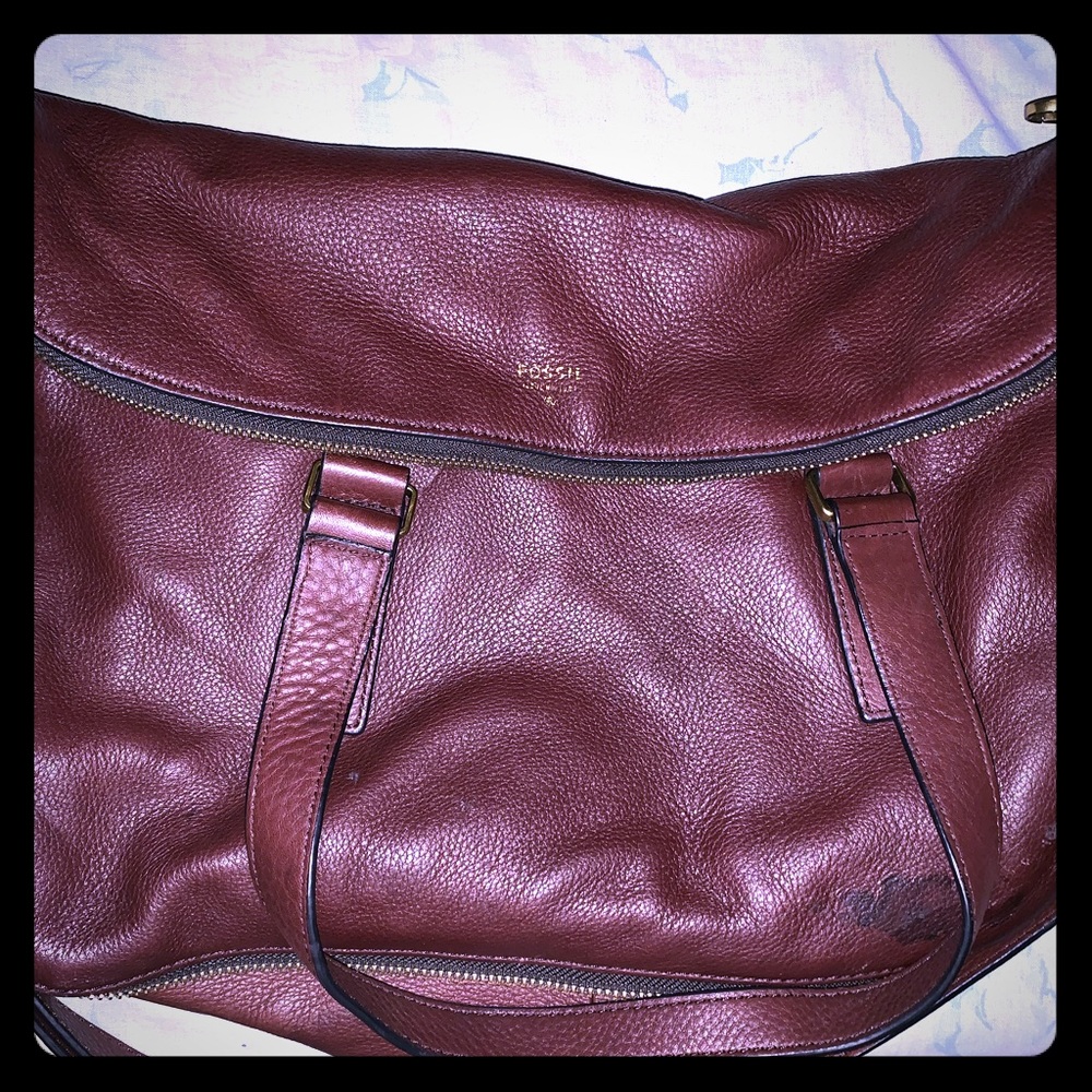 Fossil Leather Messenger Bag 2014